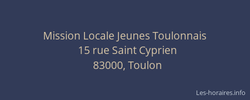 Mission Locale Jeunes Toulonnais