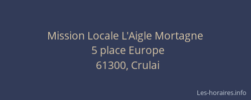 Mission Locale L'Aigle Mortagne