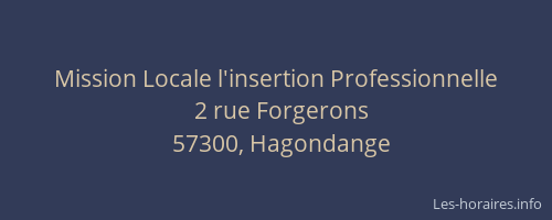 Mission Locale l'insertion Professionnelle