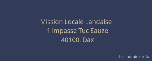 Mission Locale Landaise