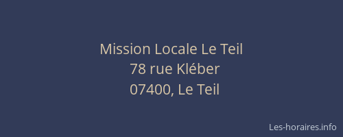 Mission Locale Le Teil