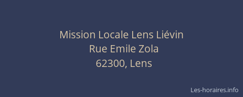Mission Locale Lens Liévin