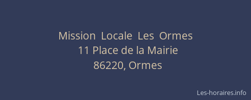 Mission  Locale  Les  Ormes
