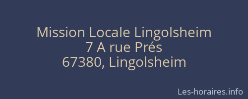 Mission Locale Lingolsheim