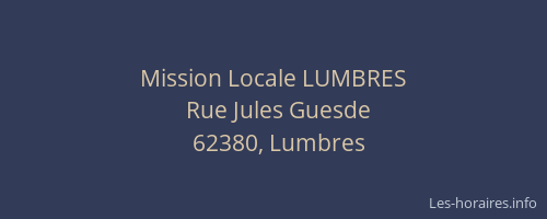 Mission Locale LUMBRES