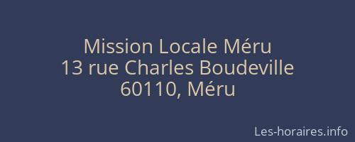 Mission Locale Méru