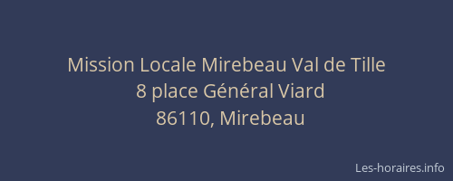 Mission Locale Mirebeau Val de Tille