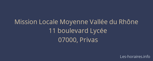 Mission Locale Moyenne Vallée du Rhône