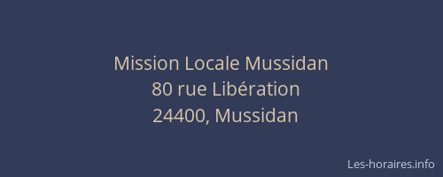 Mission Locale Mussidan