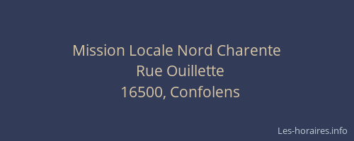 Mission Locale Nord Charente