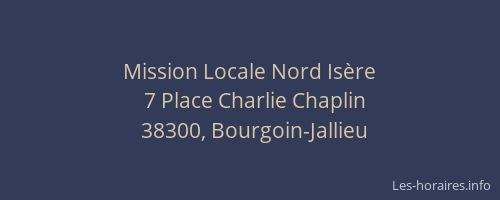 Mission Locale Nord Is&egrave;re