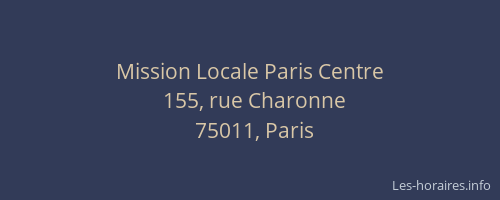 Mission Locale Paris Centre