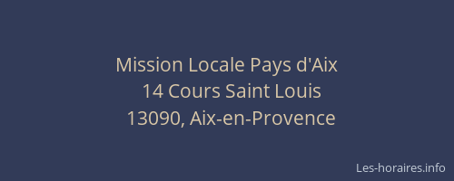 Mission Locale Pays d'Aix