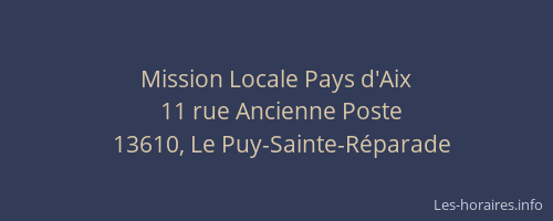 Mission Locale Pays d'Aix