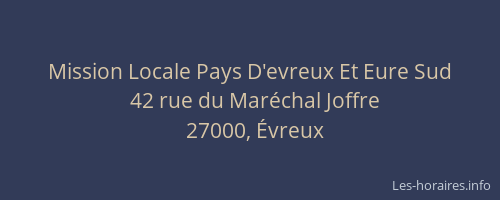 Mission Locale Pays D'evreux Et Eure Sud