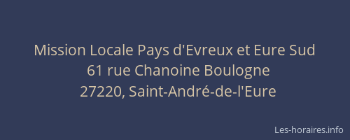 Mission Locale Pays d'Evreux et Eure Sud