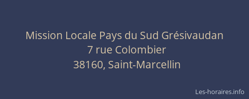 Mission Locale Pays du Sud Gr&eacute;sivaudan
