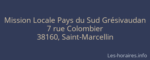 Mission Locale Pays du Sud Grésivaudan