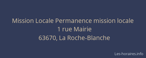 Mission Locale Permanence mission locale
