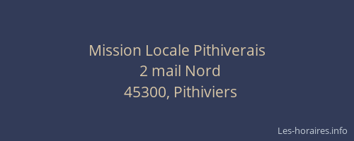 Mission Locale Pithiverais