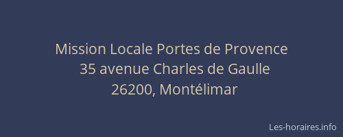Mission Locale Portes de Provence