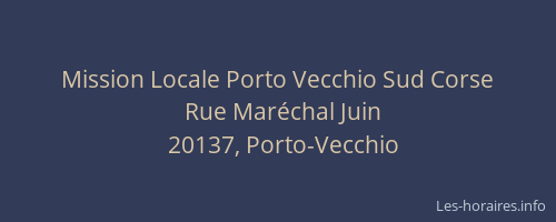 Mission Locale Porto Vecchio Sud Corse