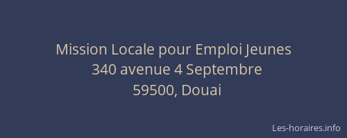 Mission Locale pour Emploi Jeunes