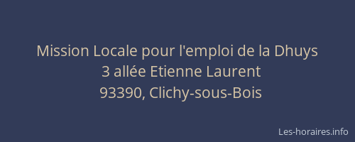 Mission Locale pour l'emploi de la Dhuys