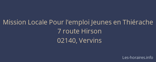 Mission Locale Pour l'emploi Jeunes en Thiérache