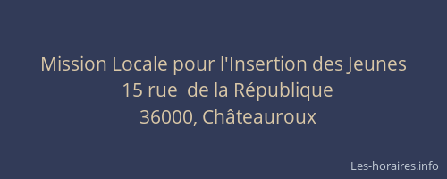 Mission Locale pour l'Insertion des Jeunes