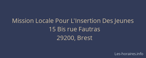 Mission Locale Pour L'Insertion Des Jeunes