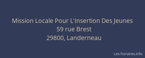 Mission Locale Pour L'Insertion Des Jeunes