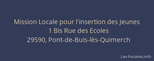 Mission Locale pour l'insertion des Jeunes