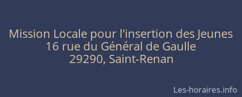 Mission Locale pour l'insertion des Jeunes