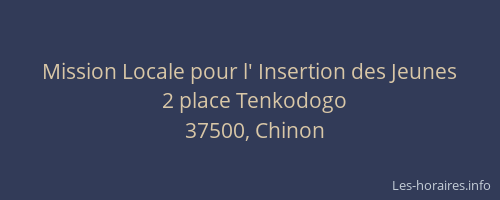 Mission Locale pour l' Insertion des Jeunes