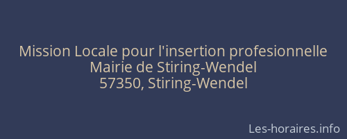 Mission Locale pour l'insertion profesionnelle
