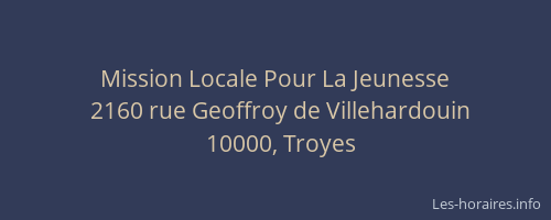 Mission Locale Pour La Jeunesse