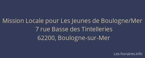 Mission Locale pour Les Jeunes de Boulogne/Mer