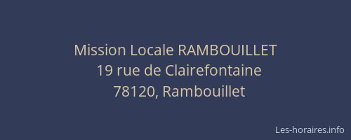 Mission Locale RAMBOUILLET