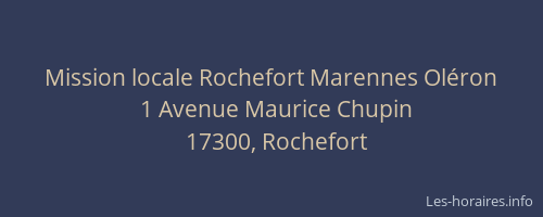 Mission locale Rochefort Marennes Oléron