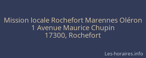 Mission locale Rochefort Marennes Oléron