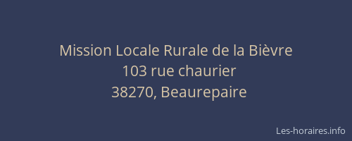 Mission Locale Rurale de la Bi&egrave;vre
