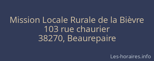 Mission Locale Rurale de la Bièvre