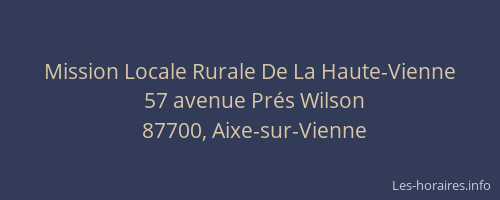Mission Locale Rurale De La Haute-Vienne