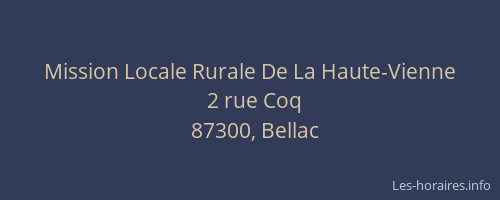 Mission Locale Rurale De La Haute-Vienne