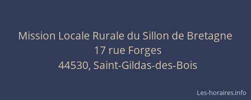 Mission Locale Rurale du Sillon de Bretagne