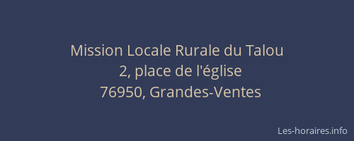 Mission Locale Rurale du Talou