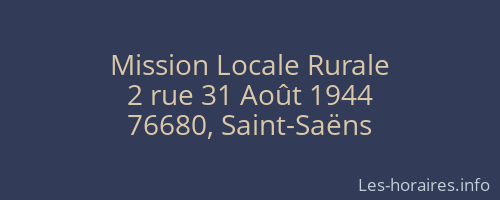 Mission Locale Rurale