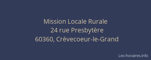 Mission Locale Rurale