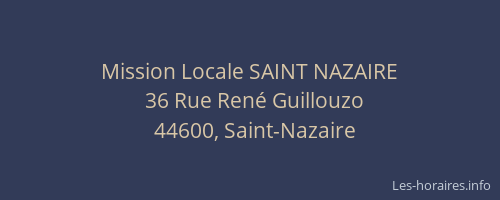 Mission Locale SAINT NAZAIRE